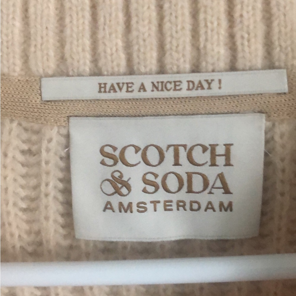 Scotch & Soda Puff Sleeve Ribbed Sweater Wool Alpaca Blend Long Sleeve XL - Picture 7 of 9